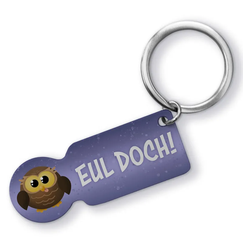 Eul Doch Eule Einkaufswagenchip Schlüsselanhänger mit Kontaktfeld
