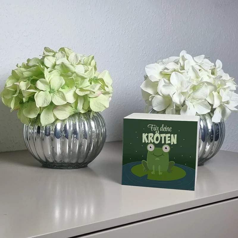 Spardose für Kinder mit niedlichem Frosch und Spruch - Für deine Kröten