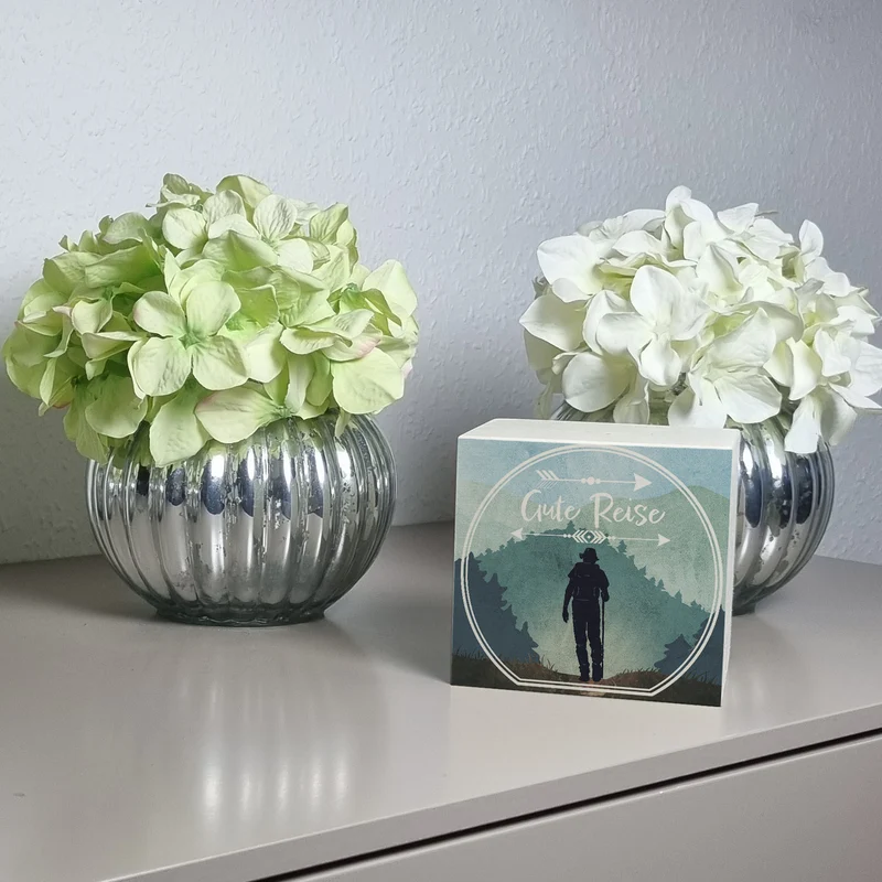 Gute Reise Spardose mit Wander Motiv