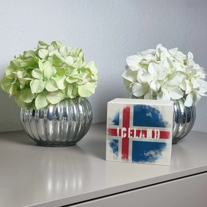 Spardose mit Island-Flagge im Used Look - Sparschwein für Urlauber