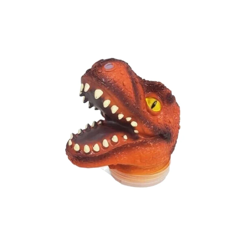 Dinosaurier Spielfiguren in einem T-Rex Kopf im 12er Set