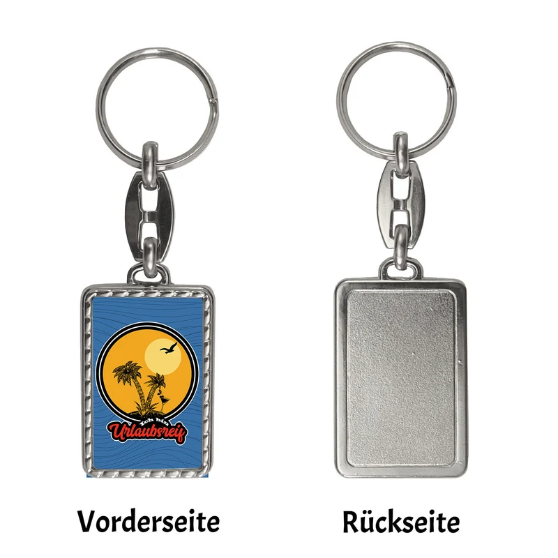 Ich bin Urlaubsreif Schlüsselanhänger mit Palmen-Motiv
