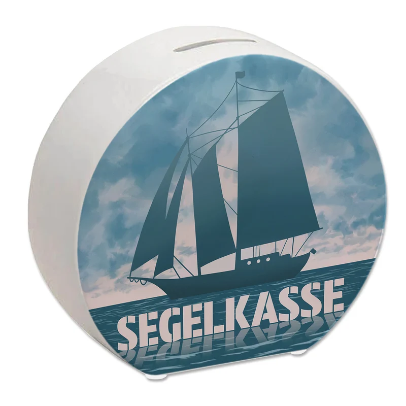 Segelkasse Spardose mit Segelschiff