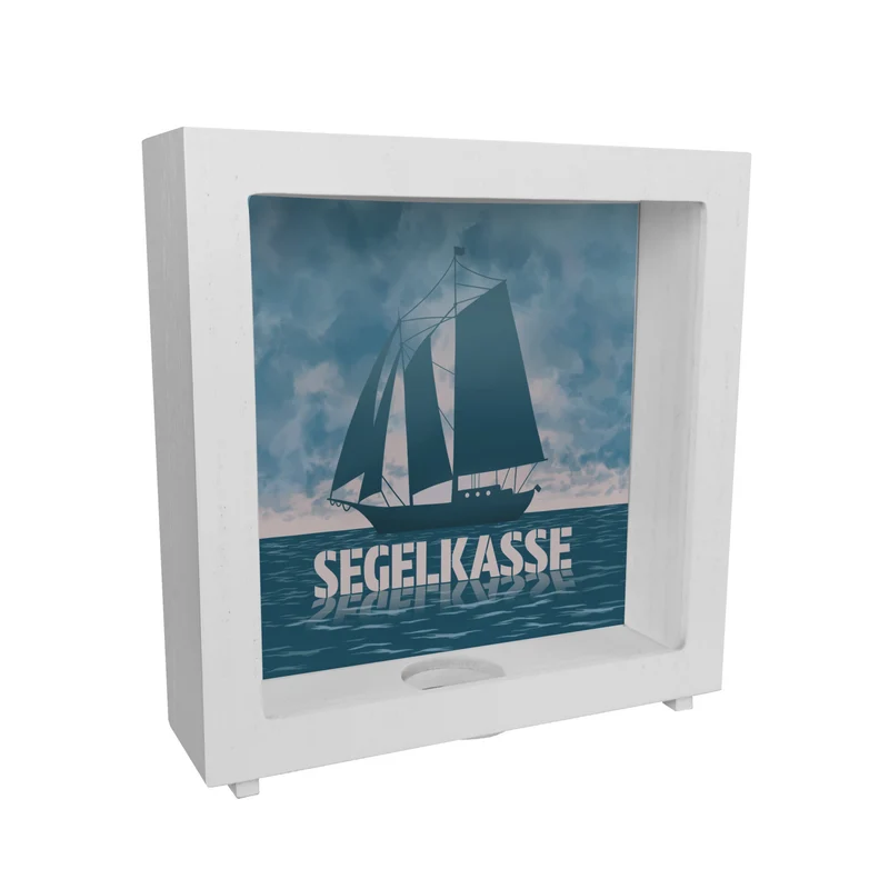 Segelkasse Spardose mit Segelschiff