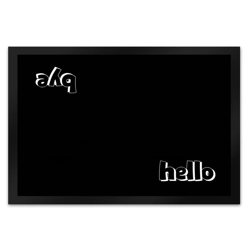 Hello Fußmatte in 35x50 cm mit Spruch hello bye