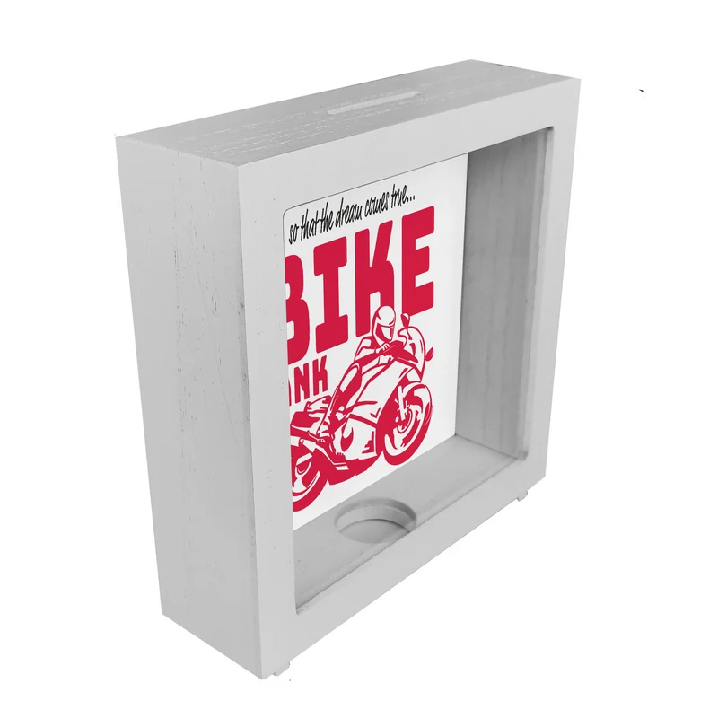Bike Bank Spardose zum Thema Motorradkauf und Motorrad fahren