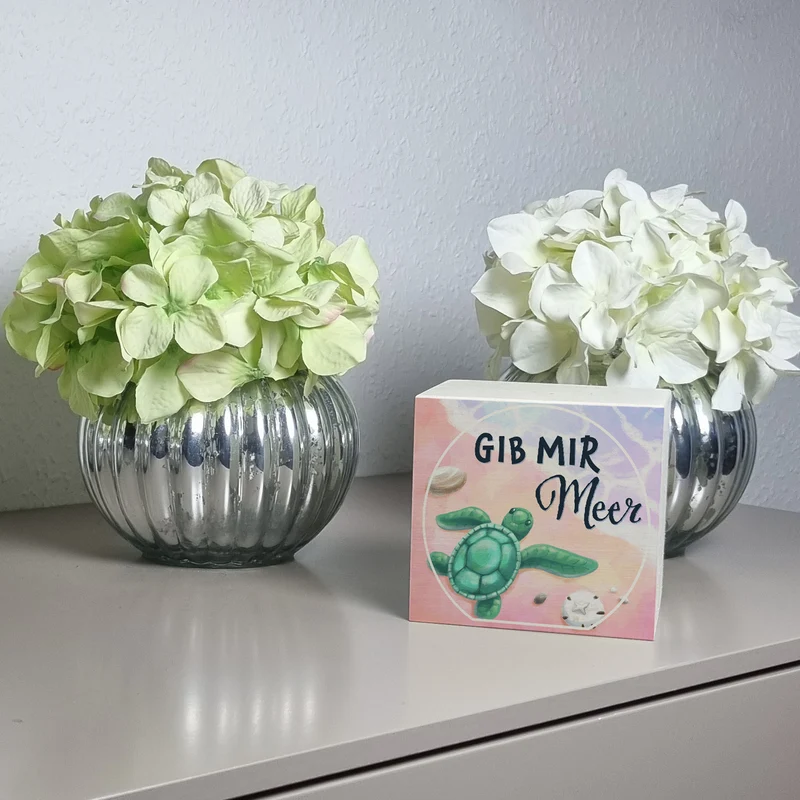 Gib mir Meer Spardose mit Meer- und Schildkröten-Motiv
