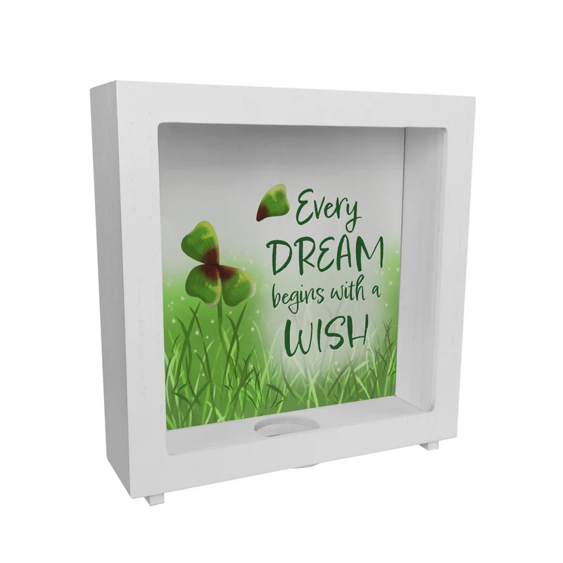 Every dream begins with a wish Kleeblatt Spardose