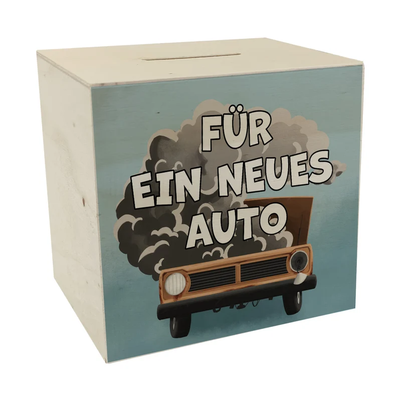 Für ein neues Auto Spardose mit lustigem Motiv