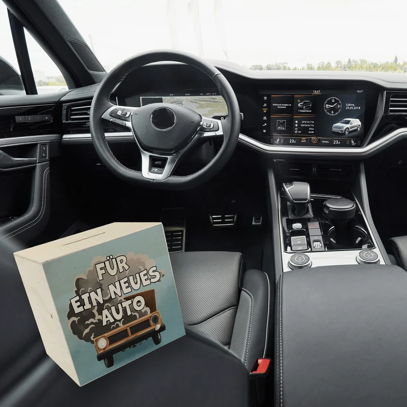Für ein neues Auto Spardose mit lustigem Motiv