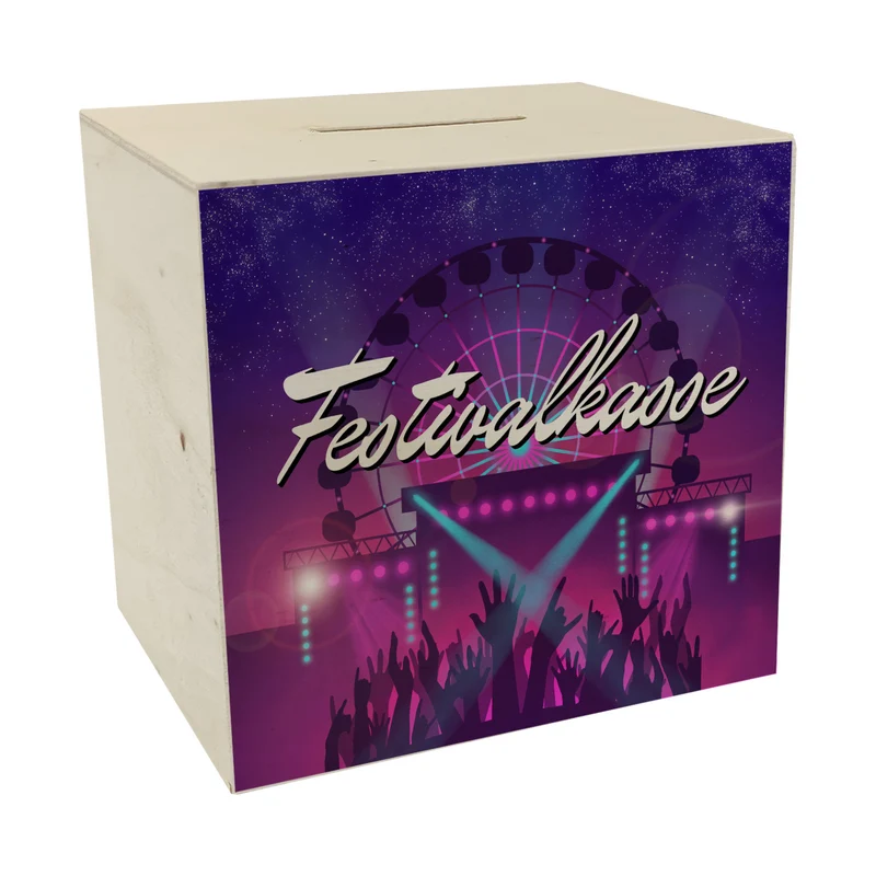 Festivalkasse Spardose für das nächste Konzert oder Open Air Festival Event