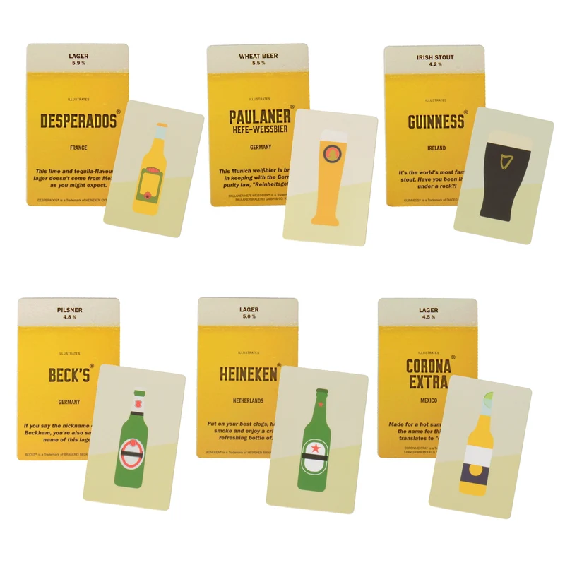 Erkennst du das Bier Gesellschaftsspiel in schöner Blechdose
