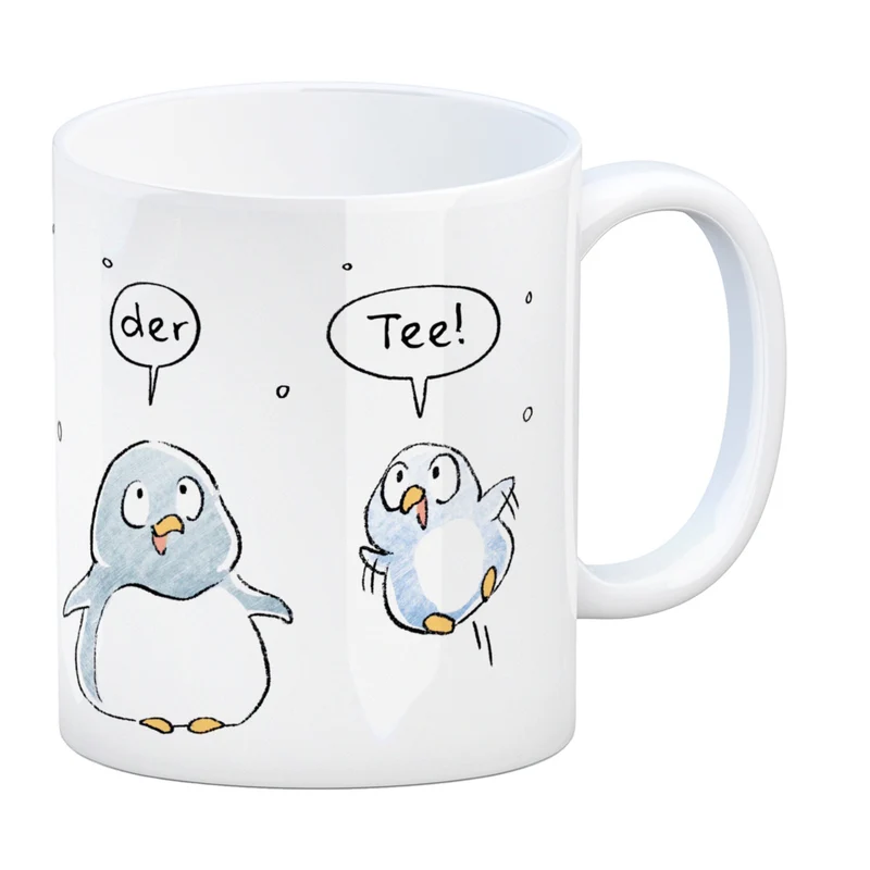 Leise rieselt der Tee Kaffeebecher mit Spruch