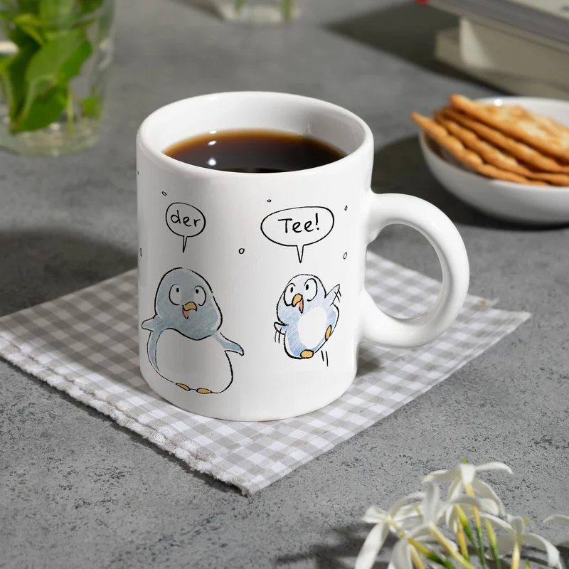 Leise rieselt der Tee Kaffeebecher mit Spruch