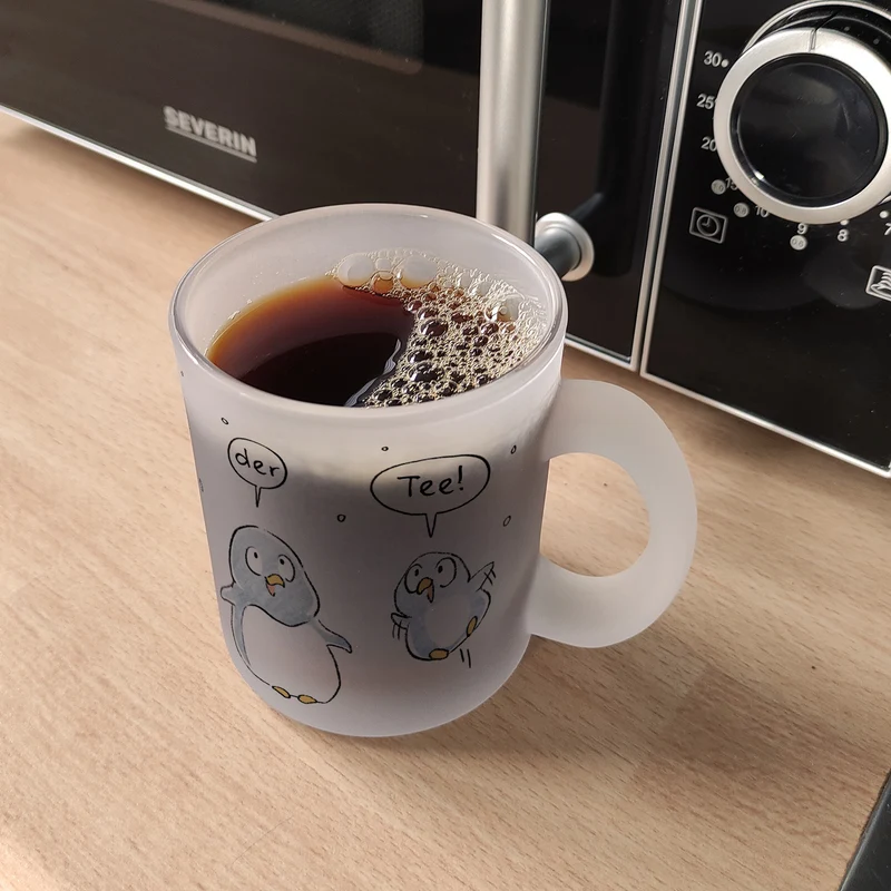 Leise rieselt der Tee Kaffeebecher mit Spruch