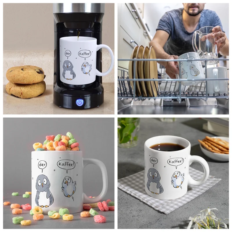 Leise rieselt der Tee Kaffeebecher mit Spruch