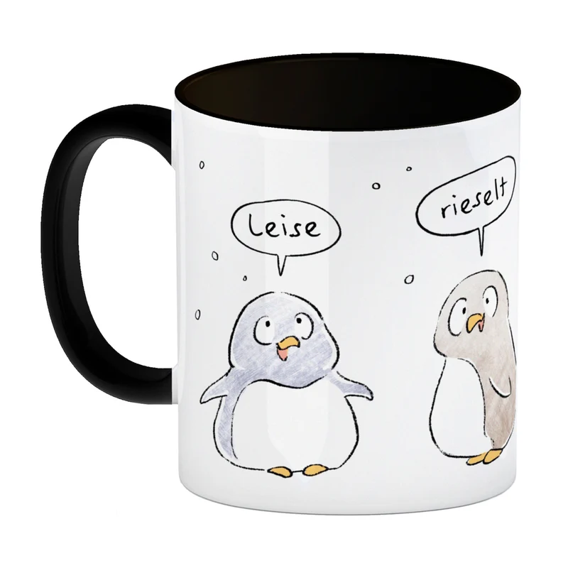 Leise rieselt der Tee Kaffeebecher mit Spruch