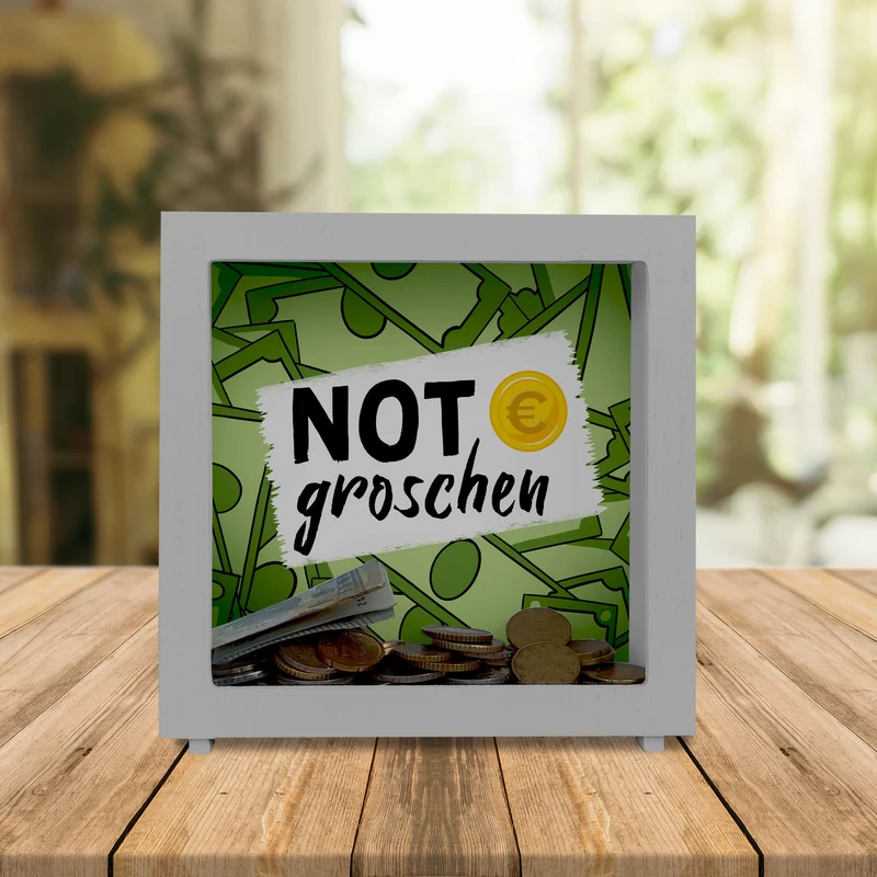 Notgroschen Spardose für den Notfall