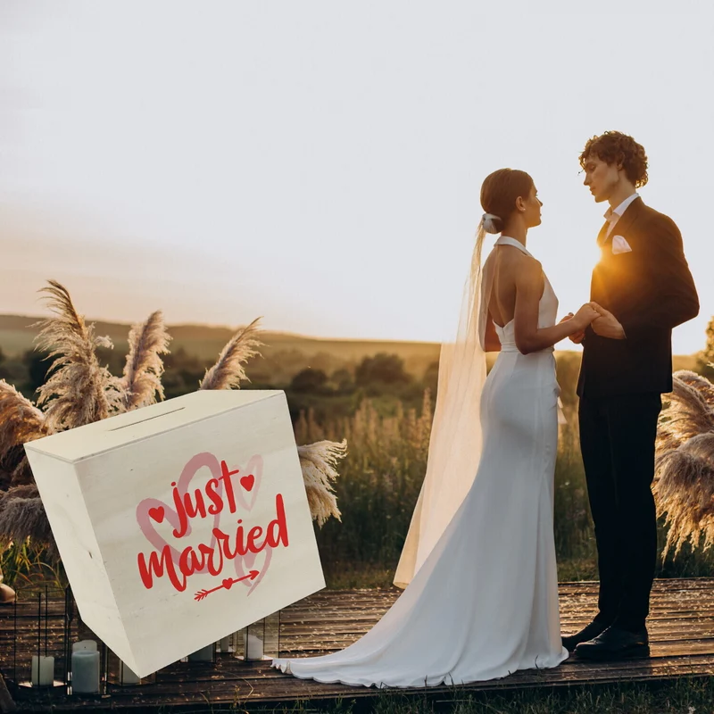 Just married Hochzeit Spardose mit Spruch