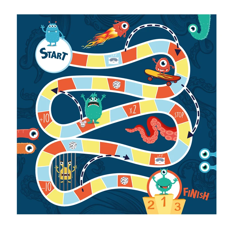 Space Monster 2in1 Gesellschaftsspiel mit Spielfiguren und Würfel