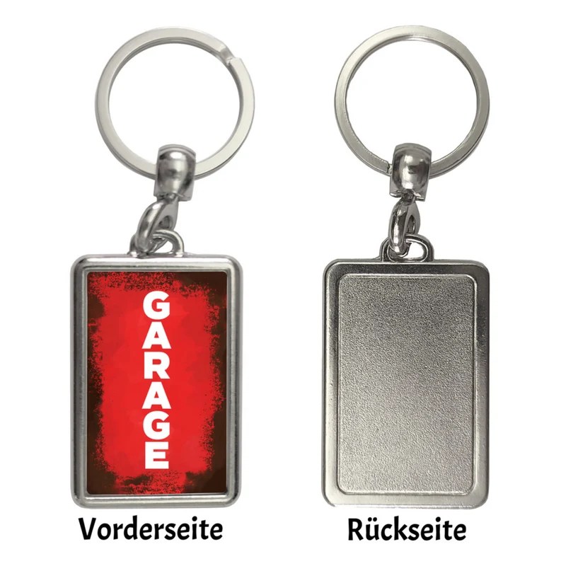 Garage Schlüsselanhänger im Rostlook