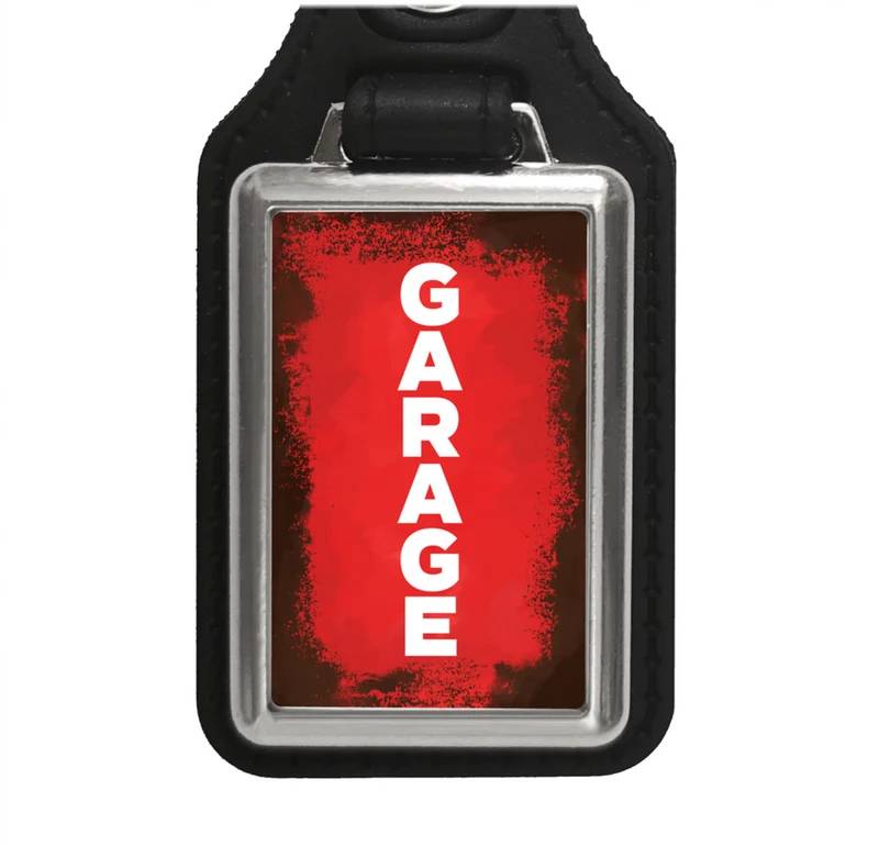 Garage Schlüsselanhänger im Rostlook