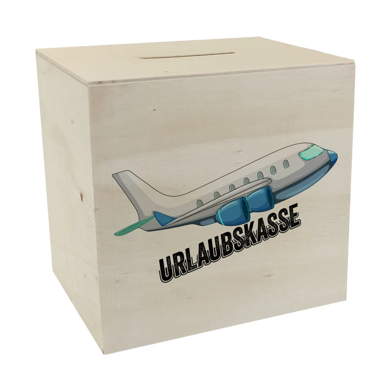 Urlaubskasse Flugzeug Spardose