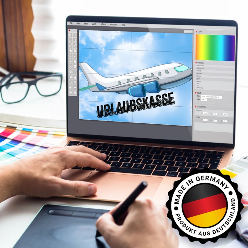 Urlaubskasse Flugzeug Spardose