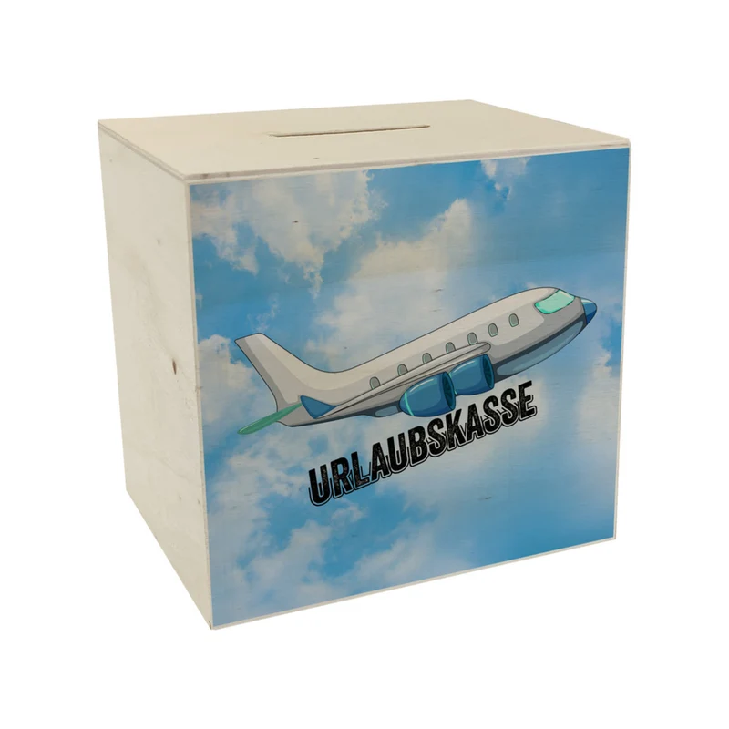 Urlaubskasse Flugzeug Spardose