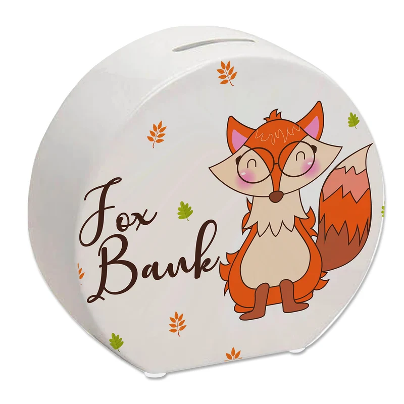 Fuchs Spardose mit Spruch Fox Bank