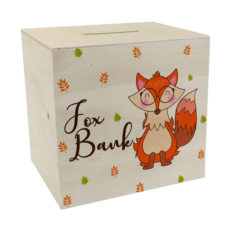 Fuchs Spardose mit Spruch Fox Bank