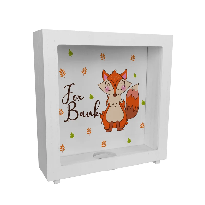 Fuchs Spardose mit Spruch Fox Bank