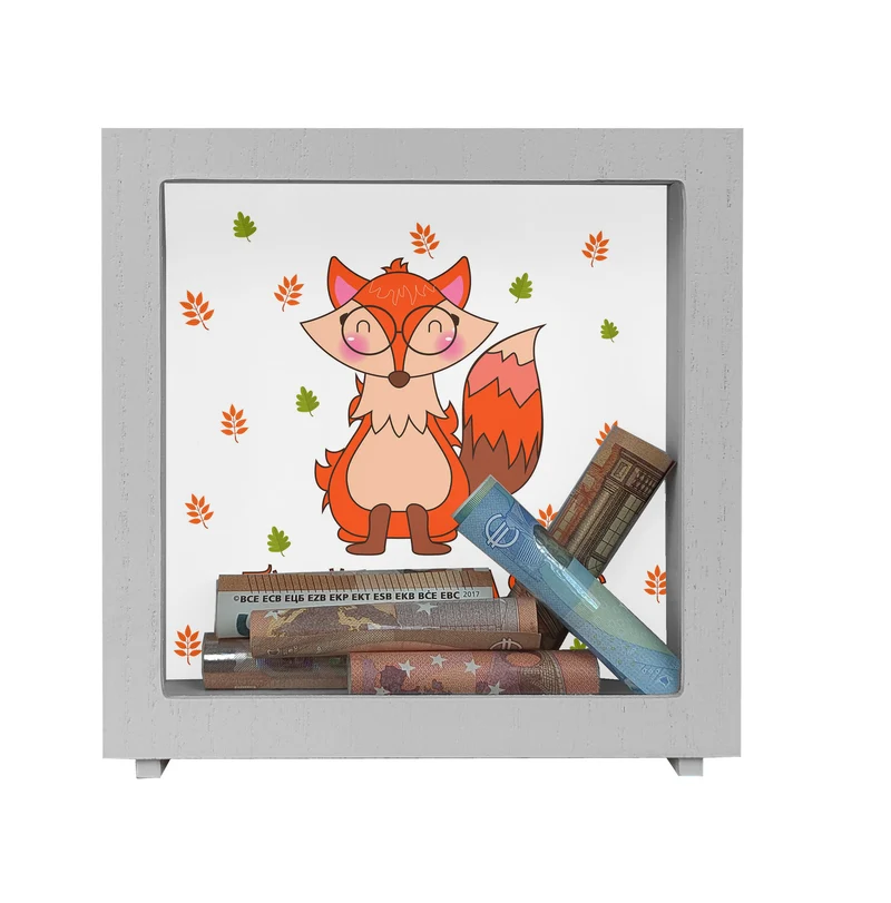 Fuchs Spardose mit Spruch Fox Bank