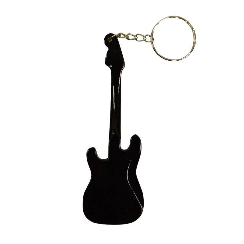 E-Gitarre Schlüsselanhänger in schwarz