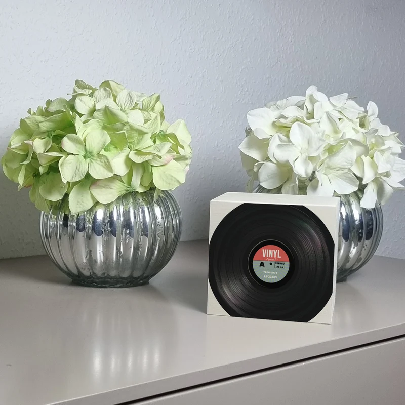 Spardose aus Keramik im Retro Vinyl Schallplattendesign RocknRoll-Stil