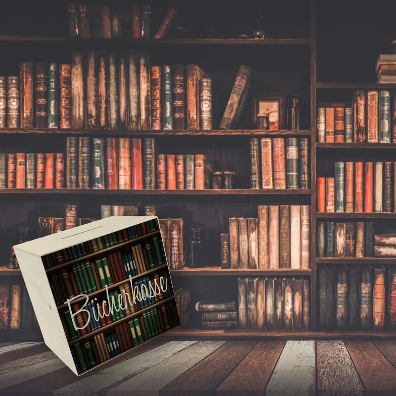 Bücherkasse Spardose für Leseratten