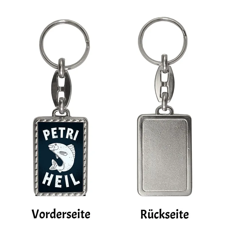 Petri Heil Fisch Schlüsselanhänger für Angler und Fischer