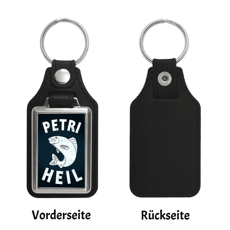Petri Heil Fisch Schlüsselanhänger für Angler und Fischer