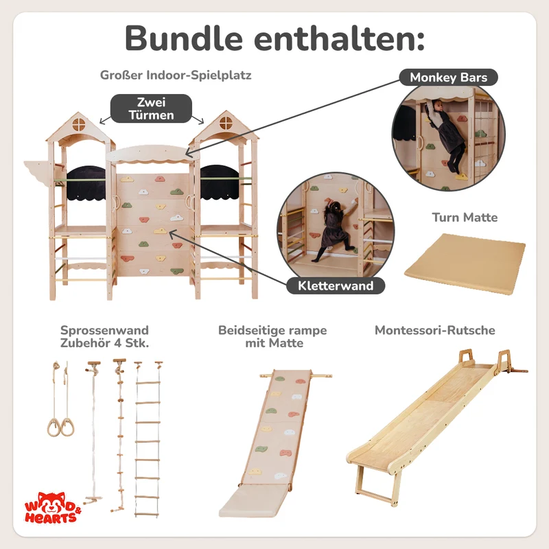 Großer Indoor Spielplatz für Kinder – Komplettes Spielset