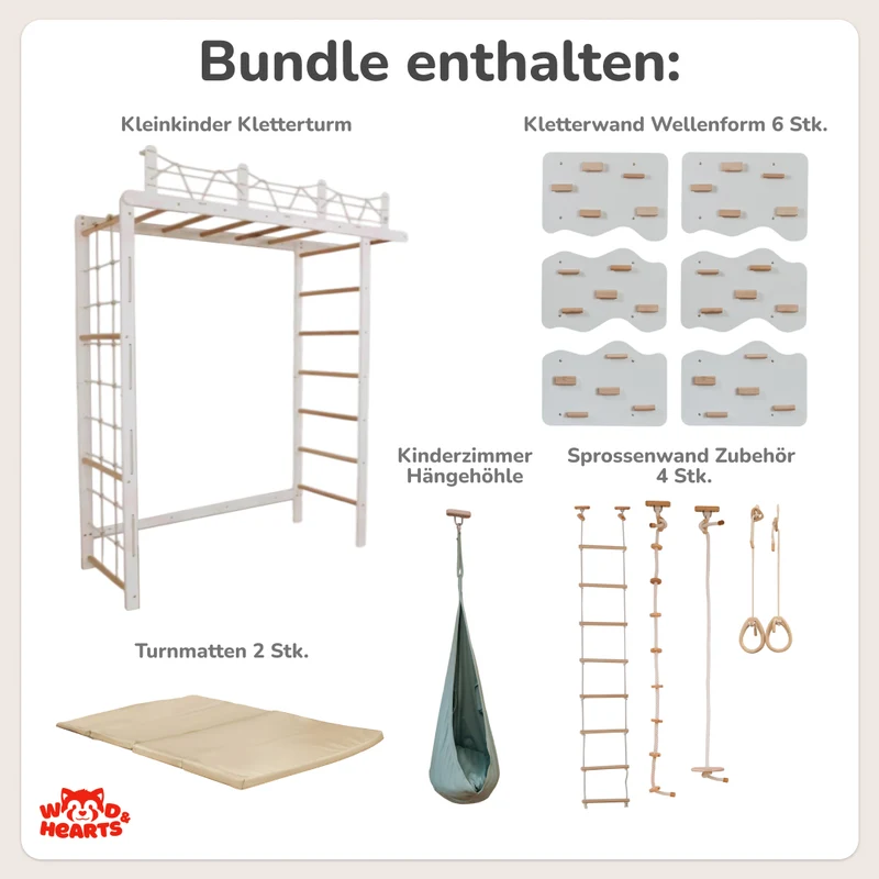 Indoor Kletterspielplatz für Kinder – Komplettes Set