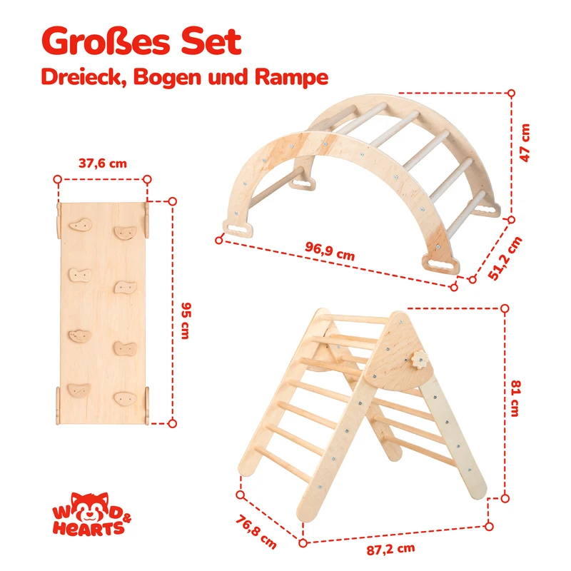Kletterdreieck Set mit Kissen
