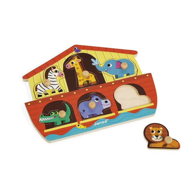 Arche Noah Knopfpuzzle – Holz Lernpuzzle