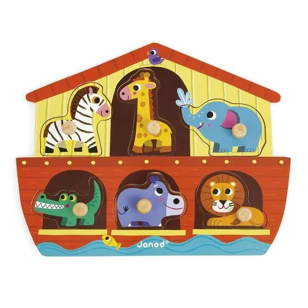 Arche Noah Knopfpuzzle – Holz Lernpuzzle