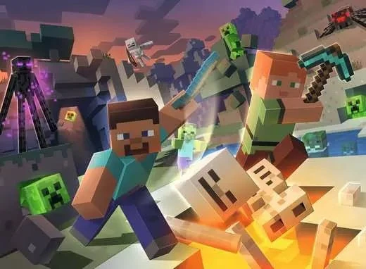 Kinderpuzzle ab 6 Jahren - Minecraft Monster