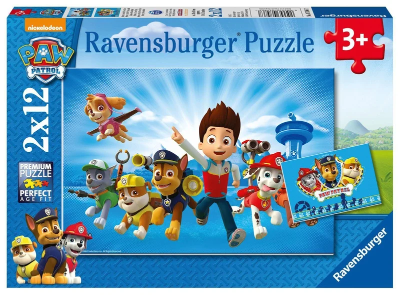 Puzzle PAW: Ryder und die Paw Patrol 2 X 12 Teile