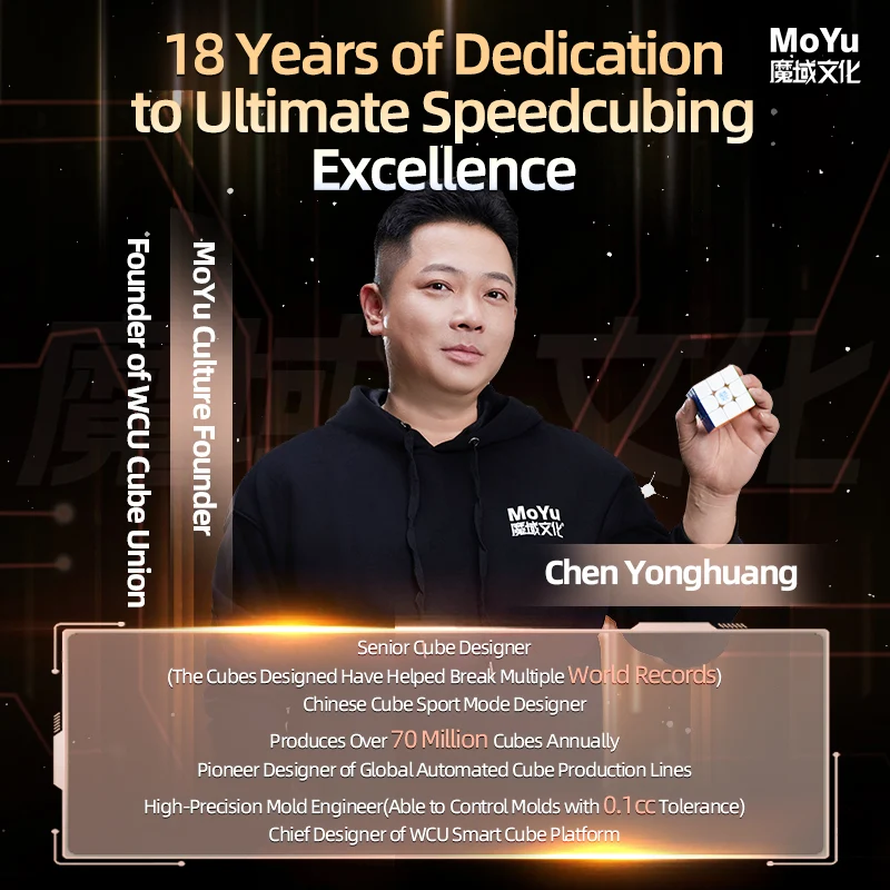 MoYu Super WeiLong 3x3 V2 AI (8-Magnet Ball-Core + MagLev) - 18th Anniversary Edition