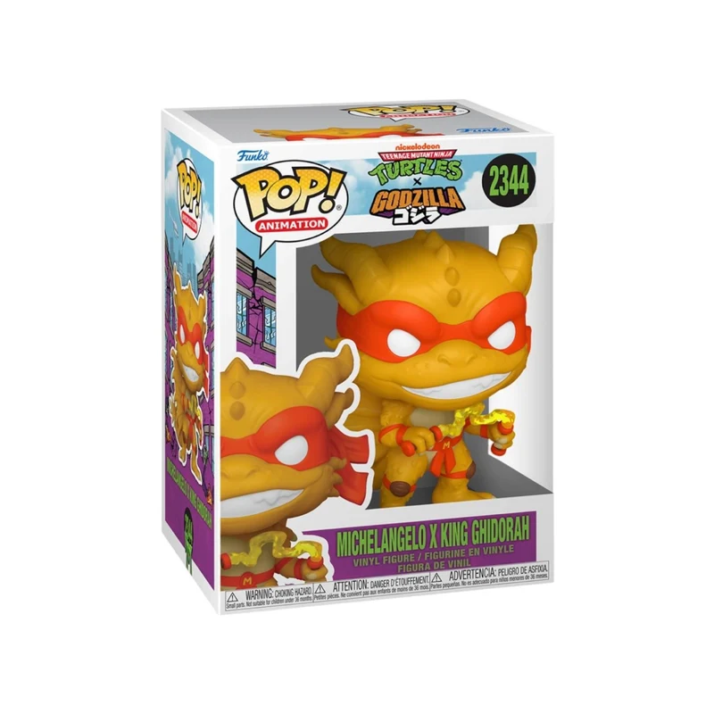 Michelangelo X King Ghidorah #2344 Funko Pop - Teenage Mutant Ninja Turtles: Turtles x Godzilla