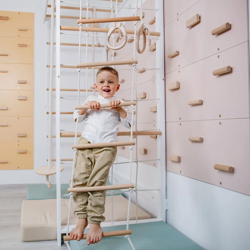 Indoor Klettergerüst Set mit Monkey Bars & Zubehör