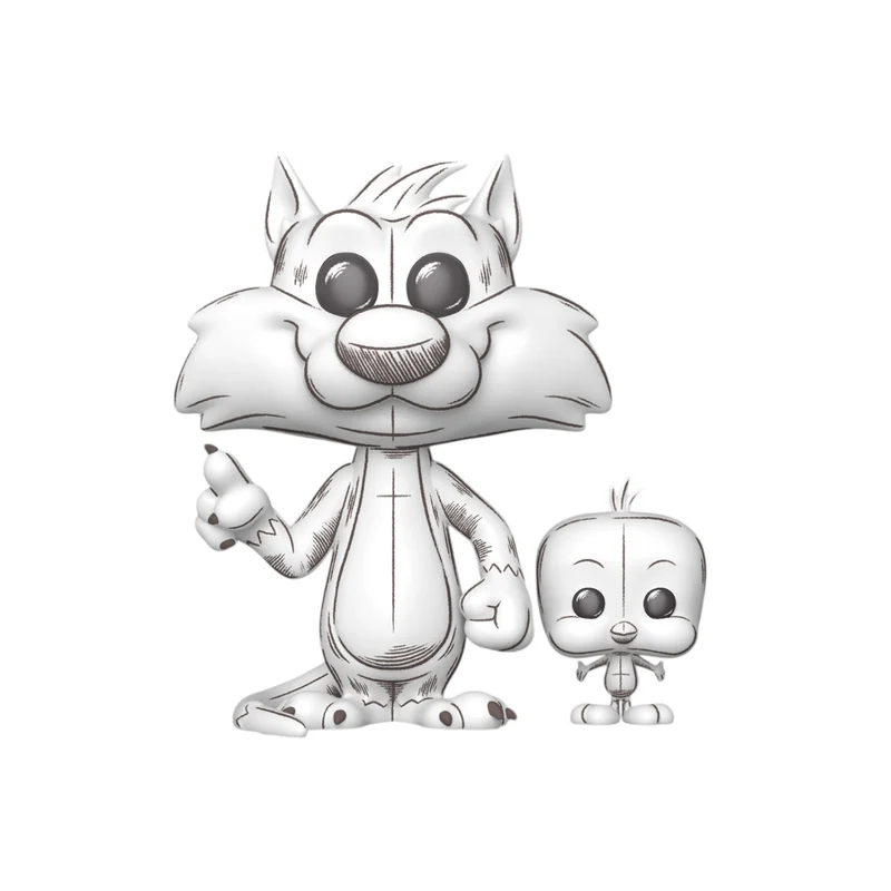 Sylvester and Tweety (Sketched) #2013 Funko Pop - Looney Tunes