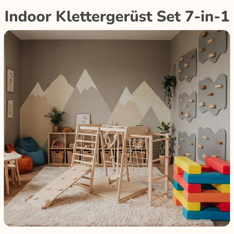 7-in-1 Indoor Spielplatz für Kleinkinder – Komplettset